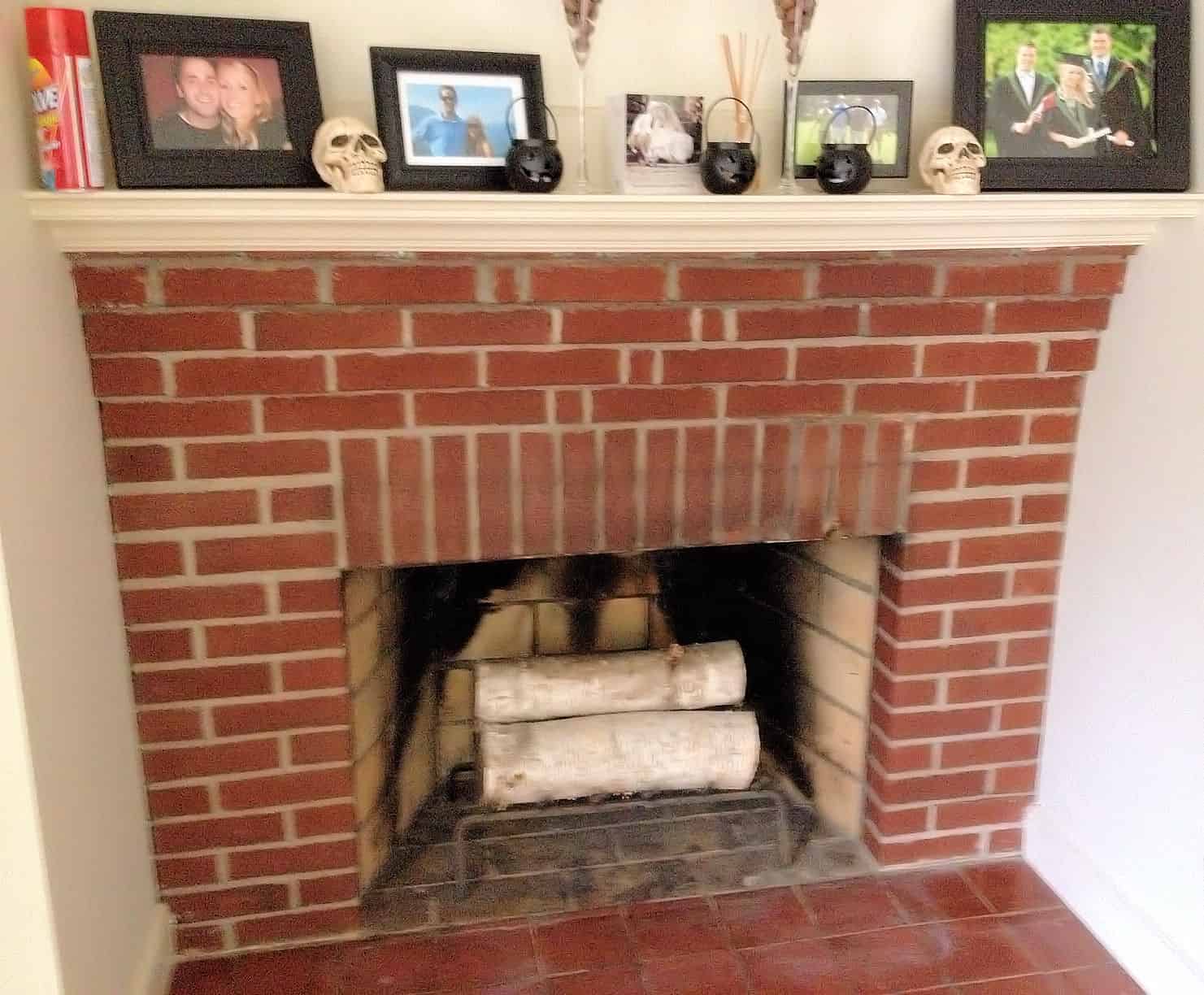 White Washed Fireplace - Wife in Progress