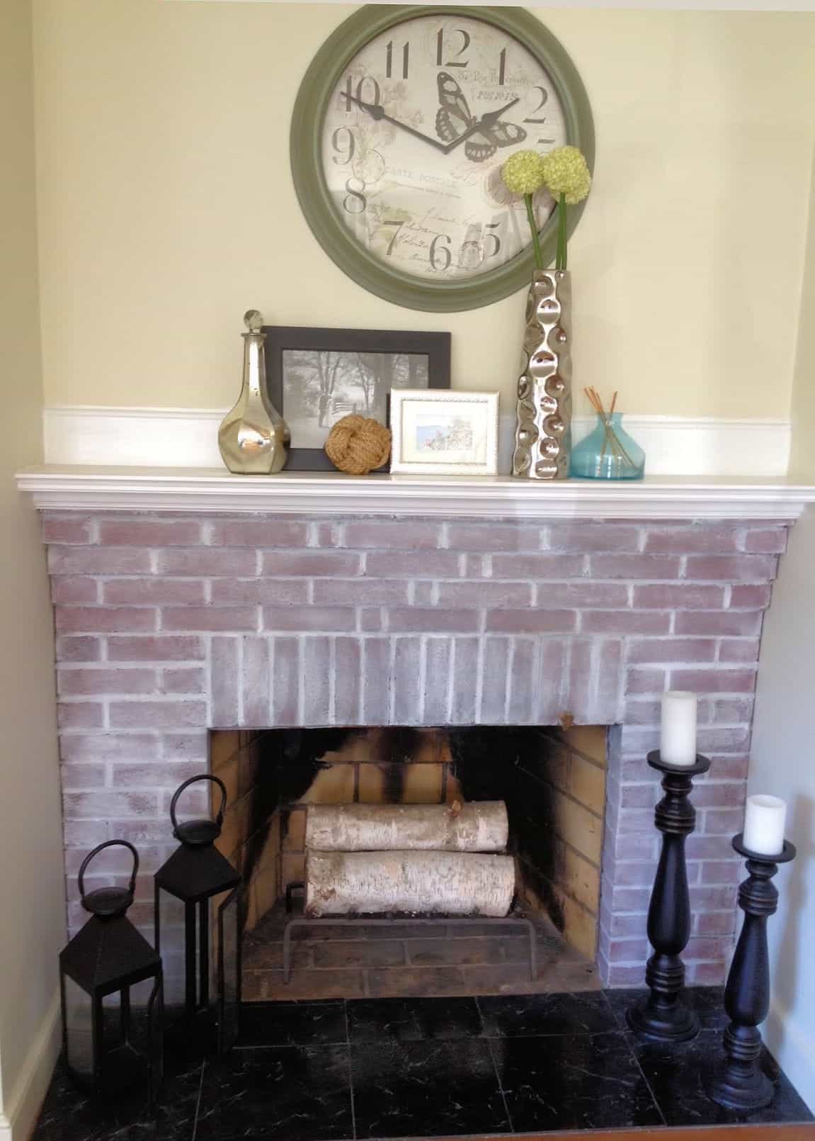 Turn an old red brick fireplace into a beautiful feauture. Come see the transformation of the newly painted brick fireplace.